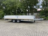 Möslein  Tandem Pritsche- Tieflader mit Rungentaschen - Pkw-Anhänger Tandem