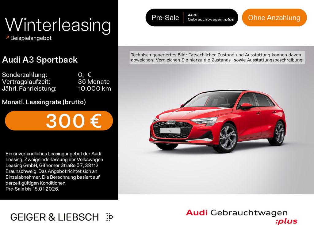 A3 Sportback 30 TFSI advanced*PANO*NAVI-PLUS*LED