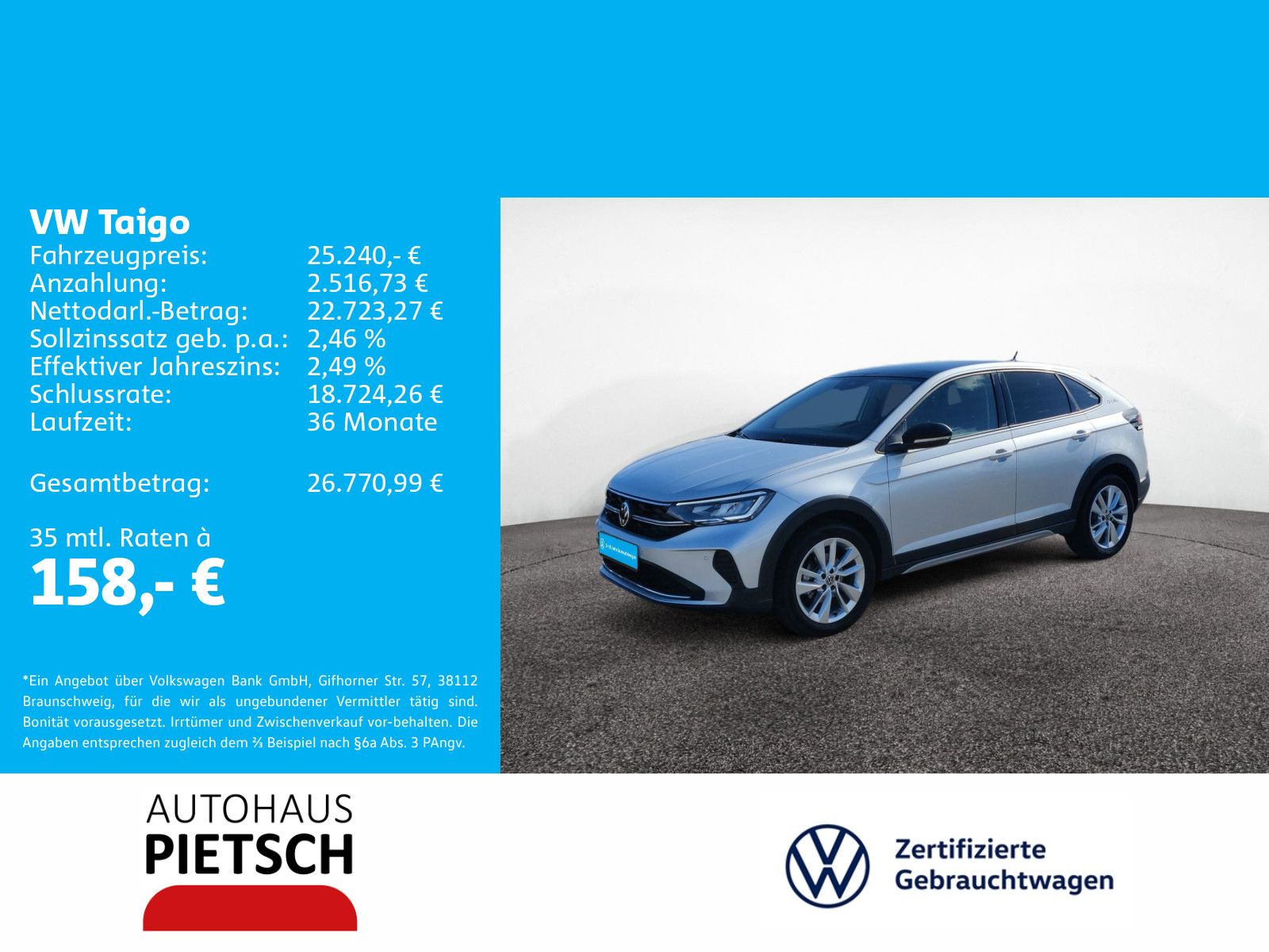 Volkswagen Taigo 1.5 TSI DSG Goal AHK ACC LED Panorama foto 2
