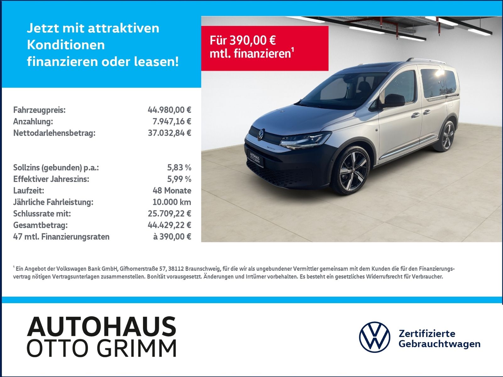 Volkswagen Caddy Life 7-Sitzer Pan Americana DSG AHK foto 1