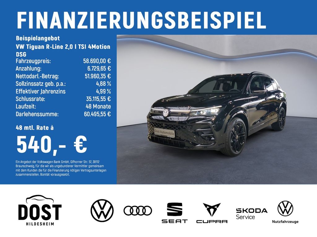 Tiguan R-Line 2,0 l TSI 4Motion DSG PANO+WKR+AHK
