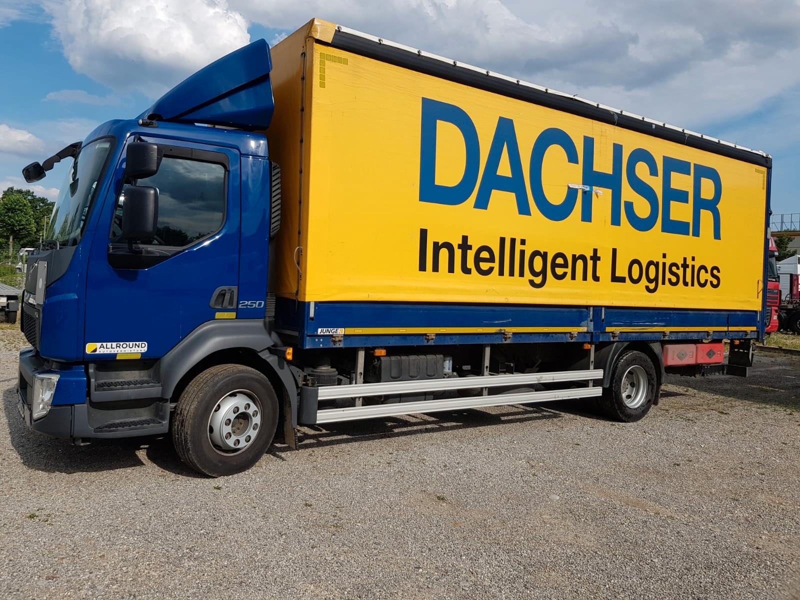 Volvo FL250 Pritsche / Plane / LBW / Dachser