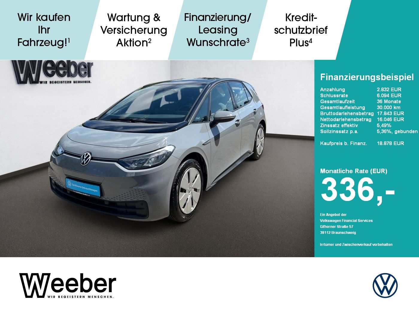 VW ID.3 Pure Performance *SHZ*NAVI*LED*CCS*PDC*