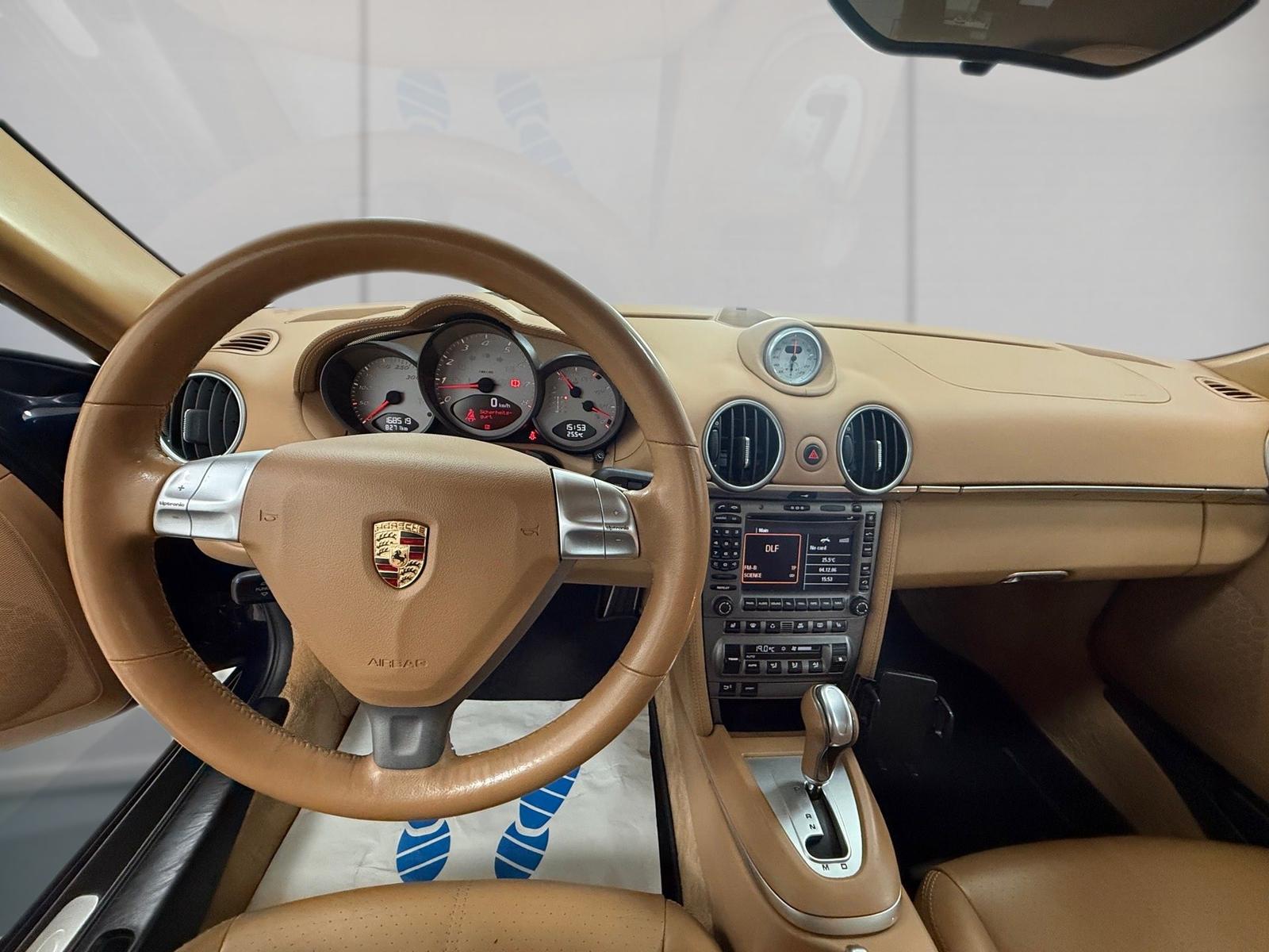 Porsche Cayman S 3.4 Tiptronic S | 295 ch | BVA | Sport Chrono Plus | Cuir beige | GPS | Xénon | Sièges chauffants