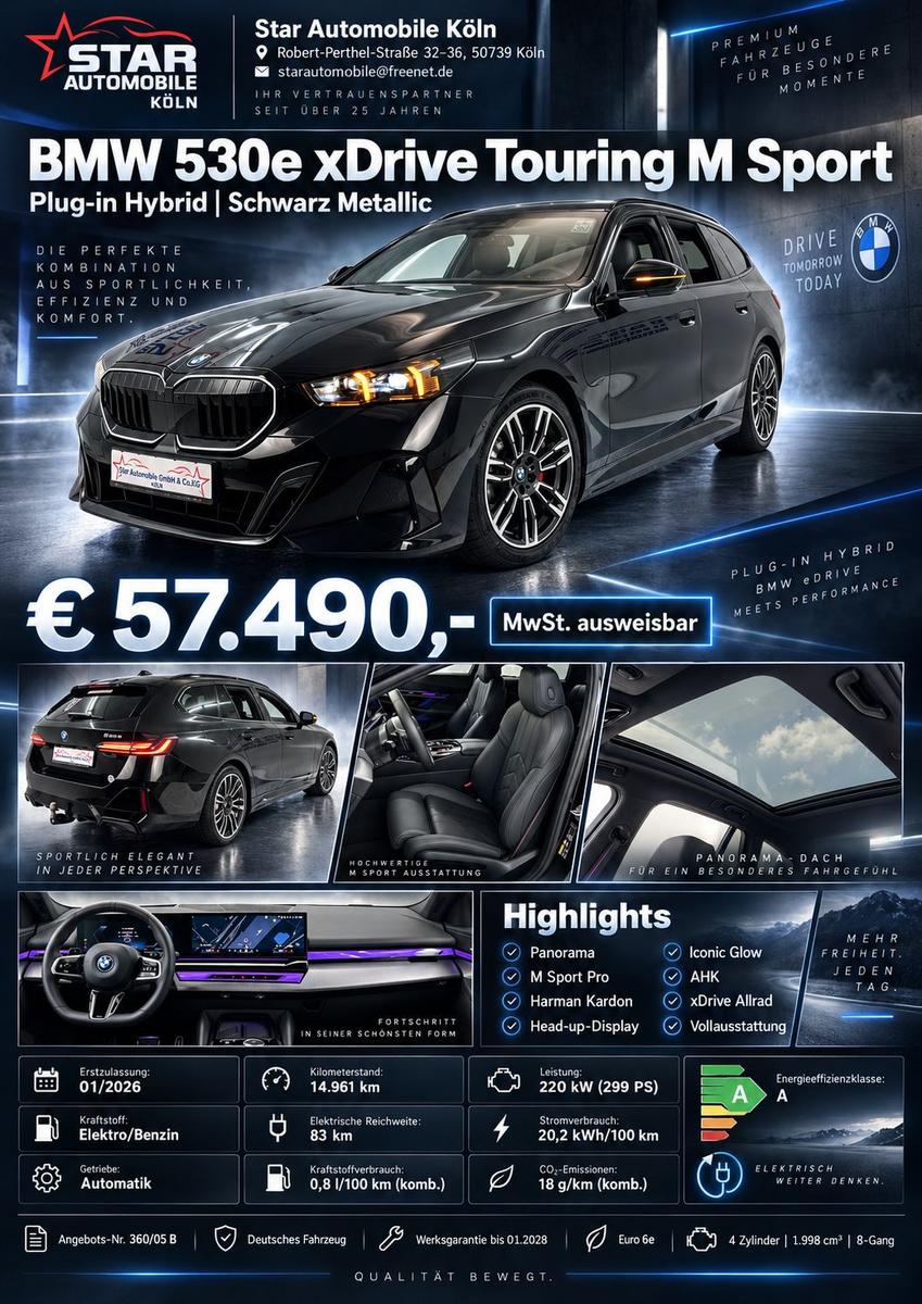 BMW 530 e xDrive M Sport Plug-in Hybrid 220 KW AHK