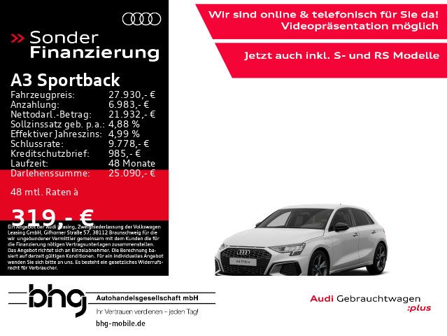 Audi A3 Sportback 40 TFSIe S-tronic S-Line Navi Virtu