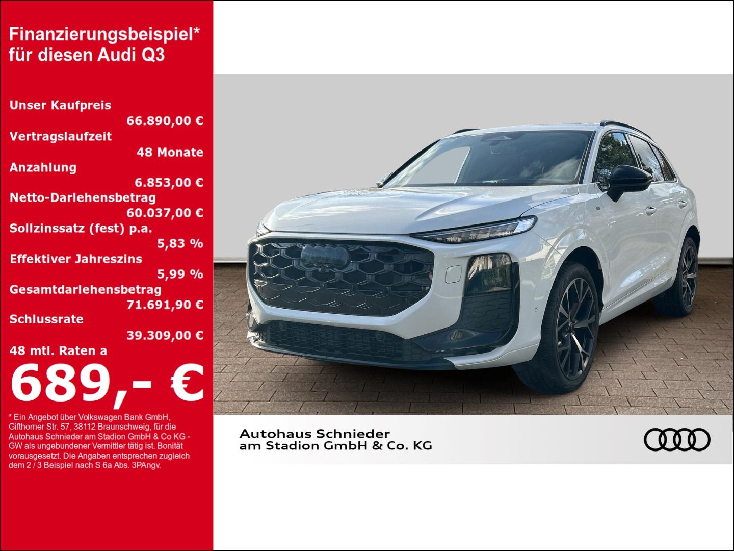 Audi Q3 TFSI quattro S-tronic S-LINE+ NAVI+LEDER+MATR