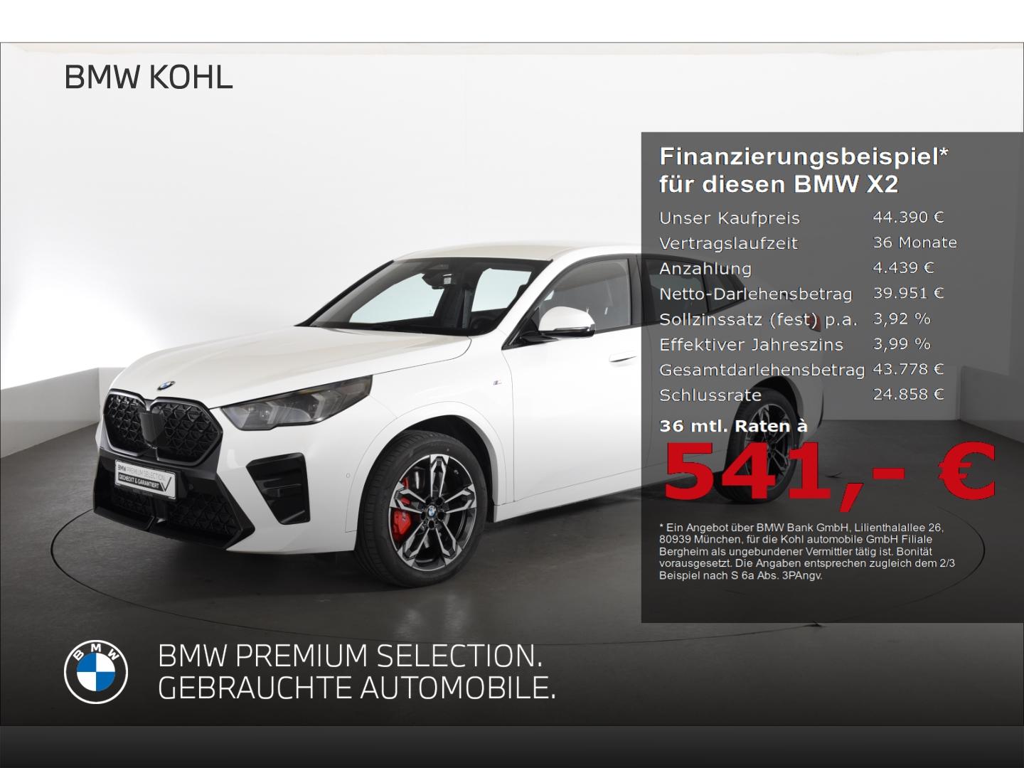 BMW X2 20i M Sport Pro Akustikverglasung Sitzheizung