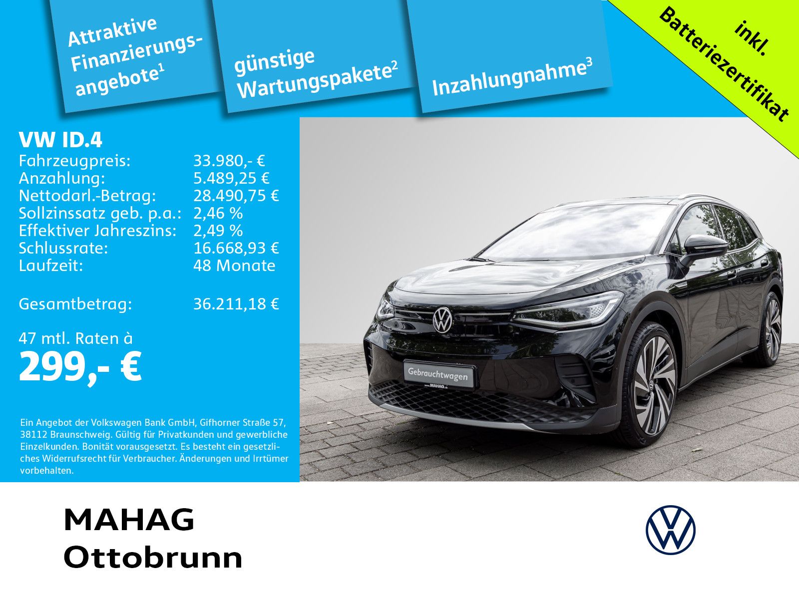 VW ID.4 Pro Performance 150 kW WärmePu CCS Pano IQ.