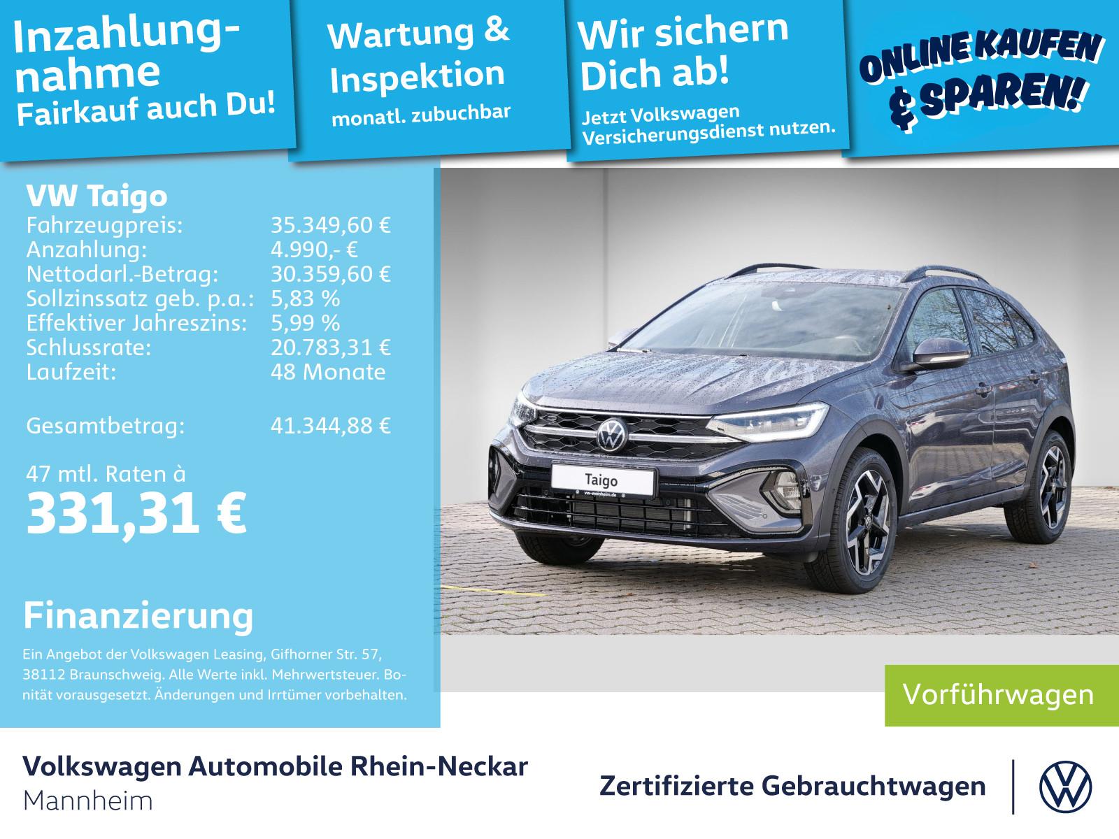 Volkswagen Taigo R-Line 1.0 TSI DSG NAVI AHK LED APP