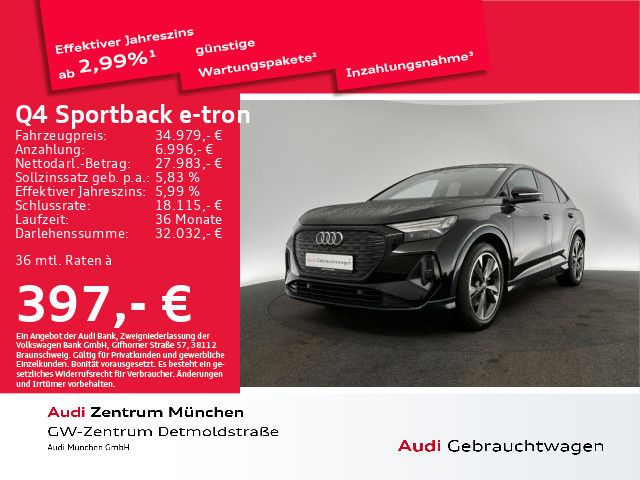 Audi Q4 Sportback e-tron 35 S line ACC/Virtual/Navi+/