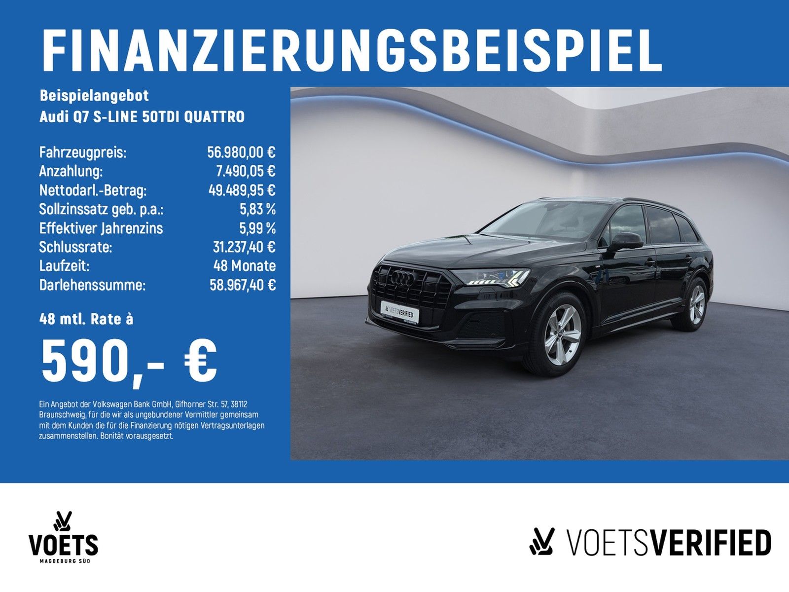 Audi Q7 S-LINE 50TDI QUATTRO MATRIX+STANDH+AHK+LUFTF