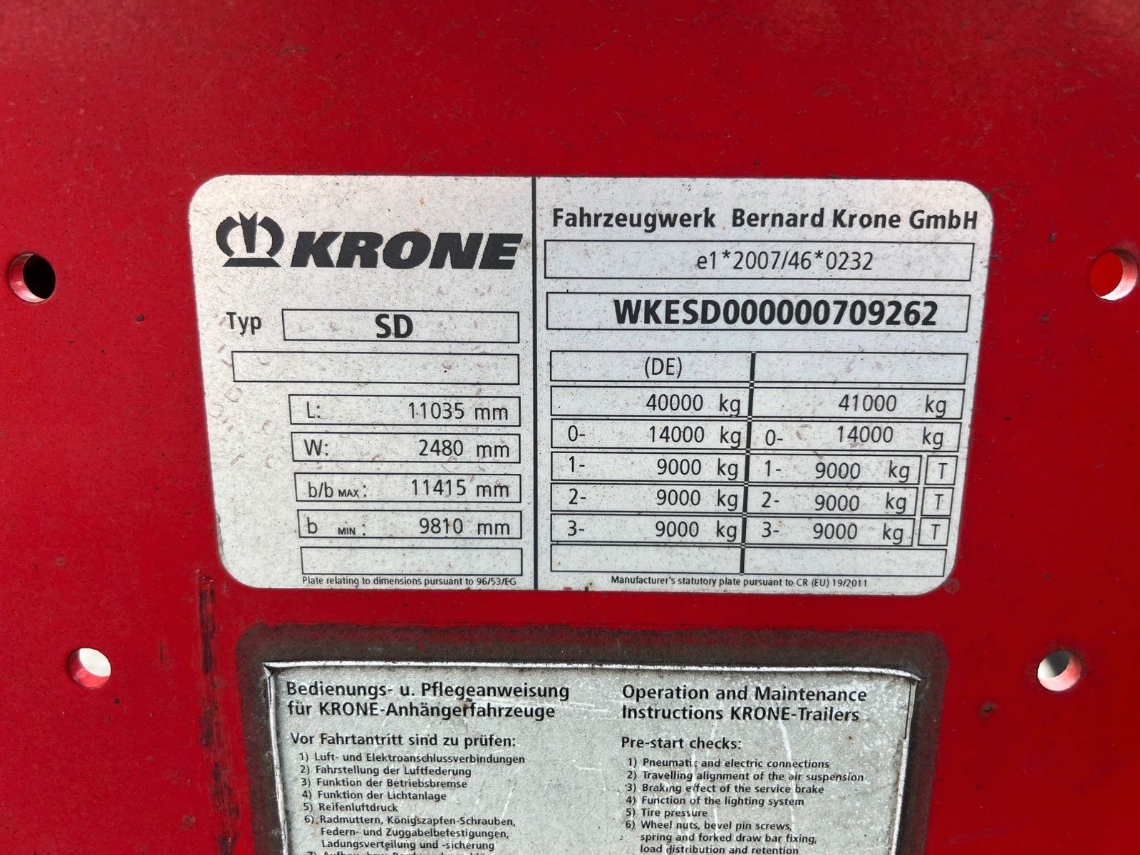 Fahrzeugabbildung Krone SD Wechselfahrgestell Liftachse