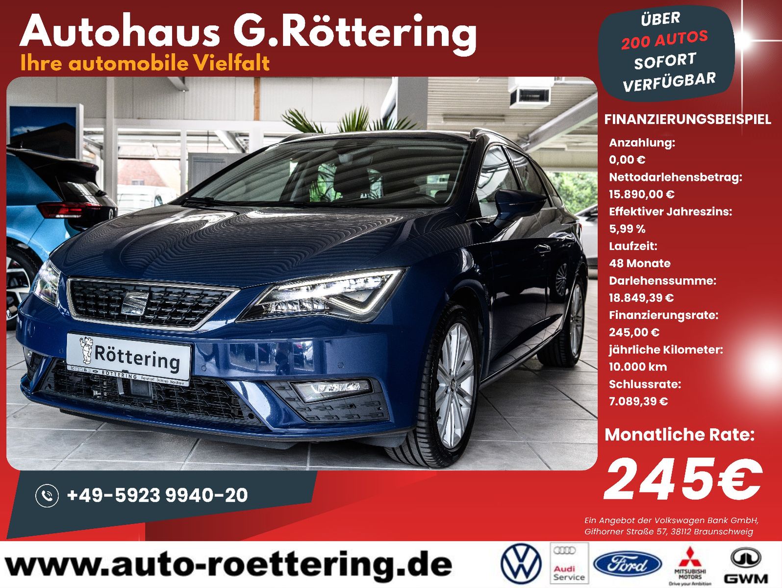 Fahrzeugabbildung SEAT Leon ST Xcellence DSG+Navi+AHK+LED