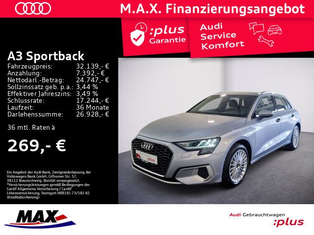 A3 Sportback 40 TFSI e ADVANCED LED+NAVI+ALU+PDC