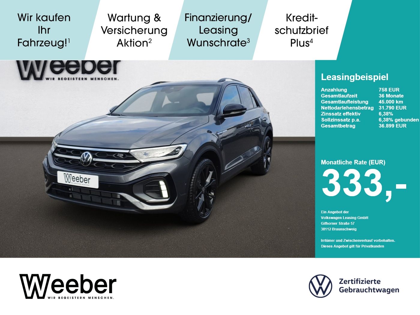 Volkswagen T-Roc 1.5l TSI DSG R-Line NAVI MATRIX AHK KAMER foto 1