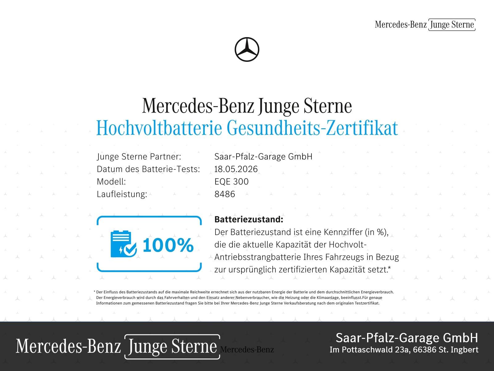 Mercedes-Benz EQE 300 ELECTRIC-ART*DISTR*MEMORY*HA-LENKUNG*LED