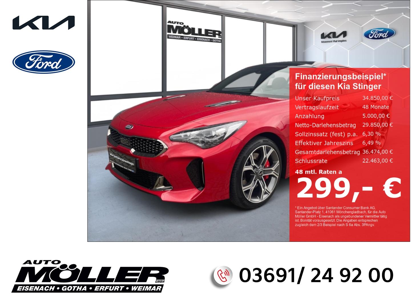 Kia Stinger 3.3T GT AWD Glasdach LED HUD Bastuck 360