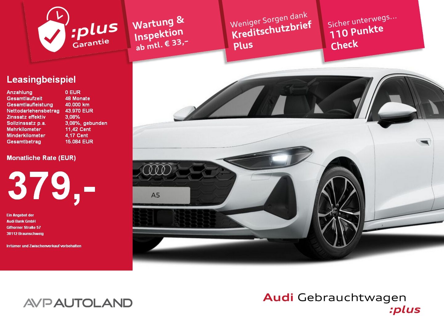 Audi A5 Limousine TFSI quattro S tronic | NAVI | AHK