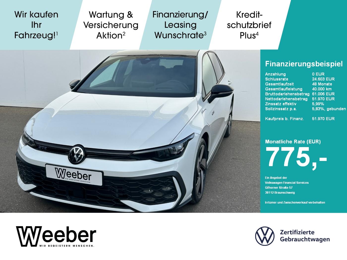 Volkswagen Golf 1.5 l eHybrid DSG GTE HeadUp Panodach AHK