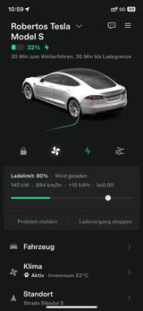 Tesla Model S 90D kostenfreies Laden  SC01 - weiße Tesla Model S