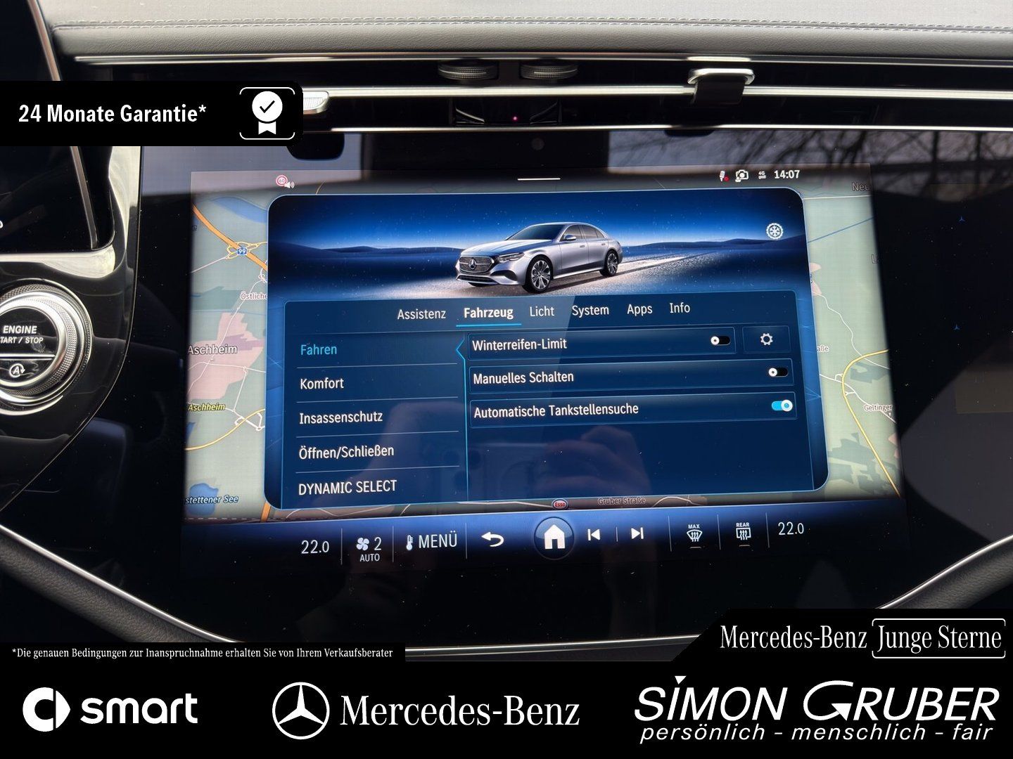 Fahrzeugabbildung Mercedes-Benz E 220 d AMG MBUX Superscreen 360° Burm KeyGo 21"