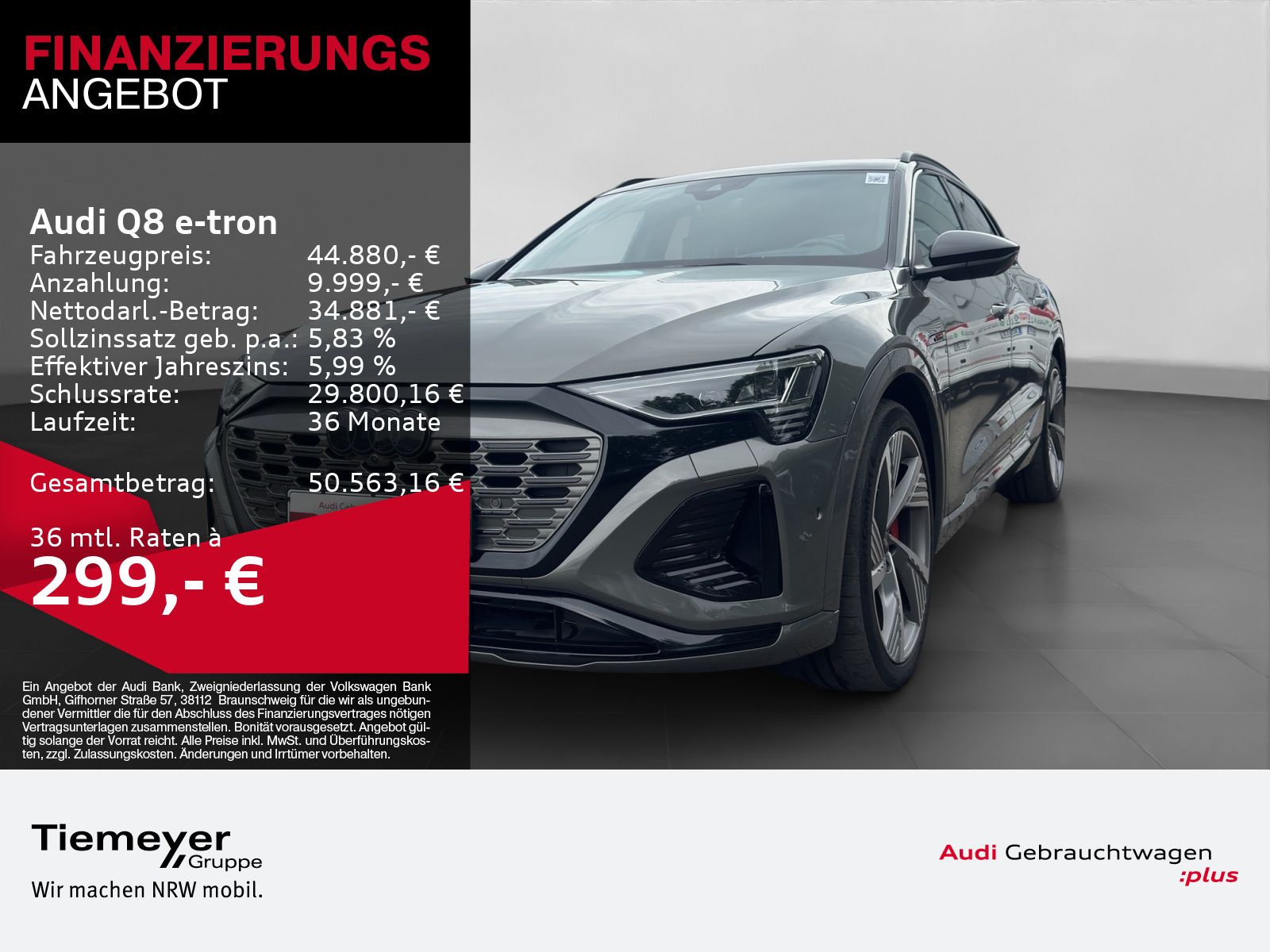 Audi Q8 e-tron 50 Q S LINE EDITION PANO LM22 HuD MATR