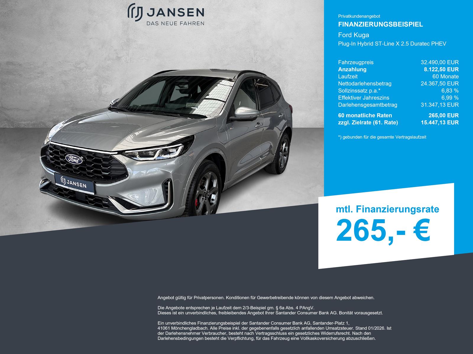 Ford Kuga Plug-In Hybrid ST-Line X 2.5 Duratec PHEV