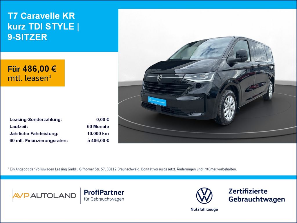 Volkswagen T7 Caravelle KR kurz TDI STYLE | 9-SITZER