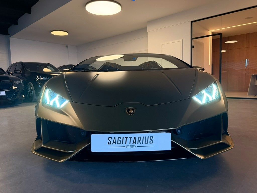 Lamborghini Huracán EVO Spyder 1HD Verde Gea Lift CarbonSitz foto 4
