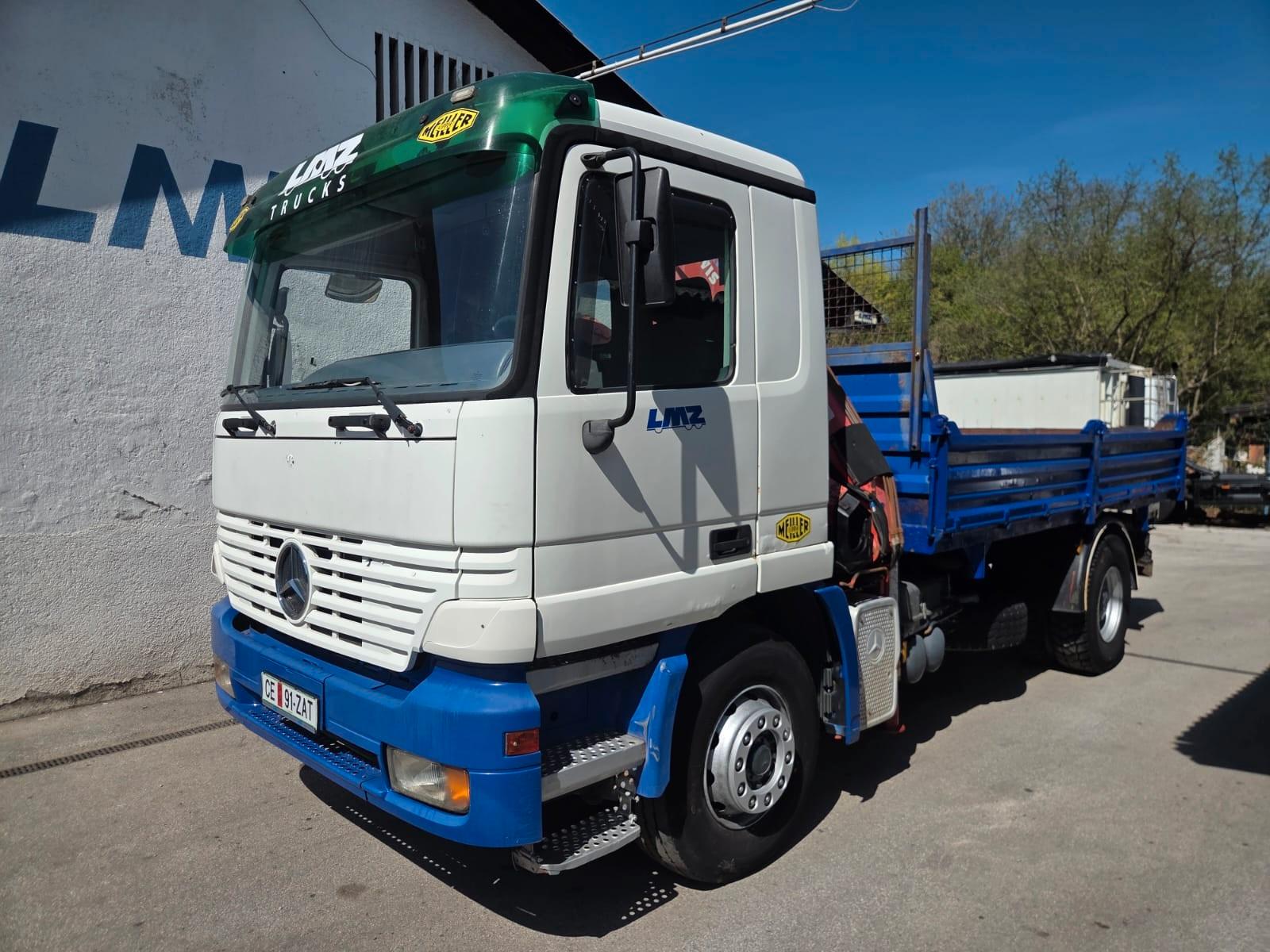 Mercedes-Benz ACTROS MP1 1831 4X2 FASSI 150 TIPPER 3 PEDDALS