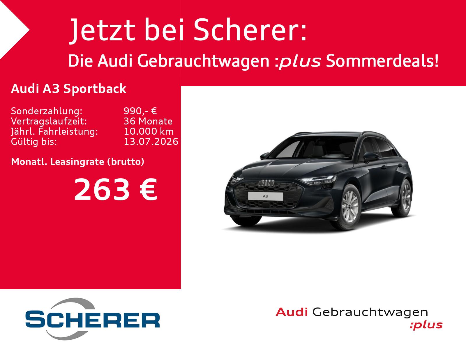 Audi A3 Sportback 30 TFSI S tronic RFK MMI SHZ 3J. An