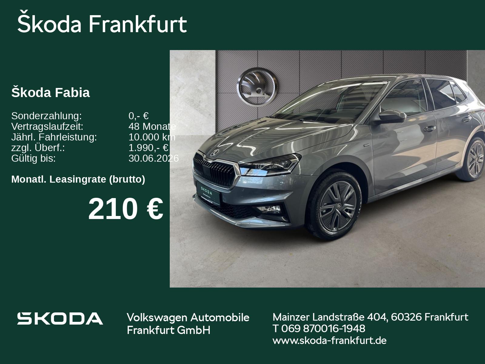 Skoda Fabia Tour 1,0 TSI 85 kW 7-Gang-DSG zzgl. 1.000€
