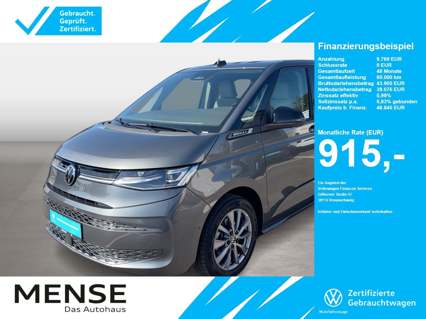 Volkswagen Multivan T7 LÜ 110kW TDI IQ.Light Matrix AHK