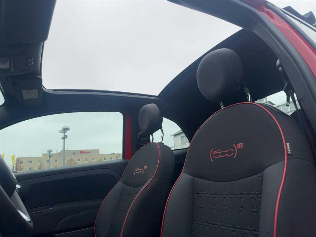 Fiat 500C "RED" Parkpilot CarPlay Klima LM-Felgen 