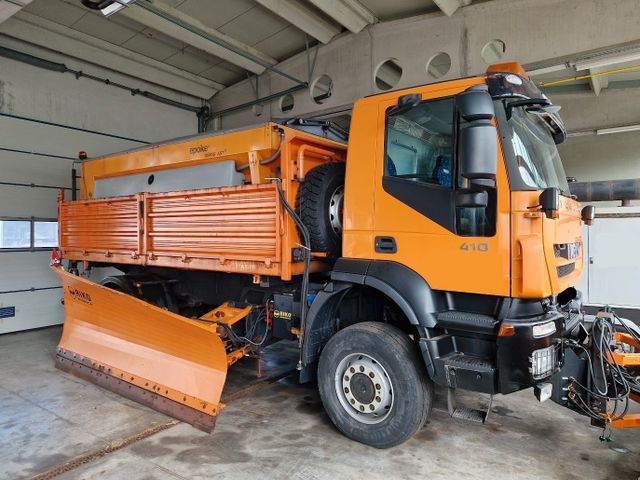 Iveco TRAKKER 410 4X4 tipper - salt spreader - plow