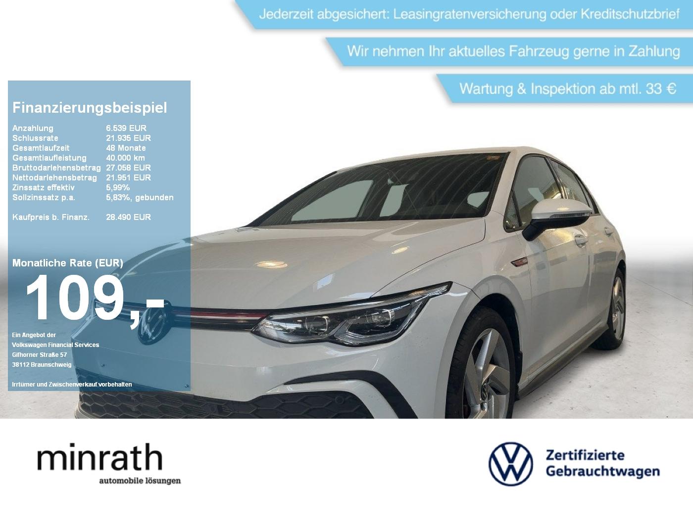 Volkswagen Golf VIII GTI 2.0 TSI DSG APP+SHZ+AHK+NAVI+ACC