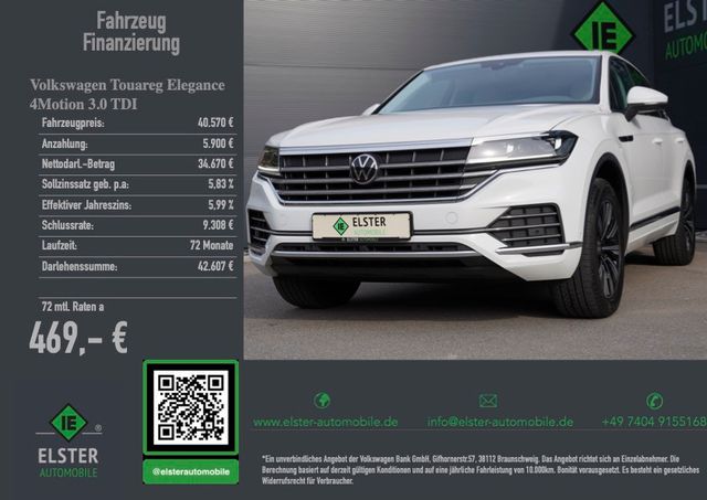 VW Touareg Eleg,4Mot,AHK3500KG,Standh,Memory,M+S