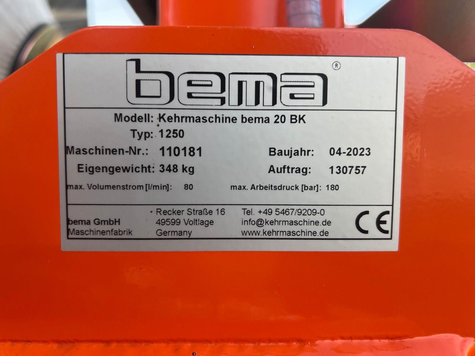 Fahrzeugabbildung Andere Bema 20 BK Kehrmaschine / Kramer 5040 / 2023