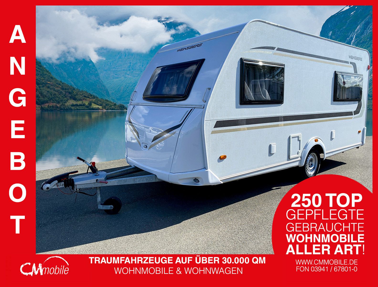 Weinsberg
 Cara One 420 QD - 1. Hand - Festbett -
