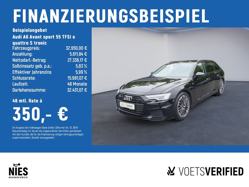 Abbildung Leasingangebot Audi A6 Avant sport 55 TFSI e quattro S tronic MATRIX