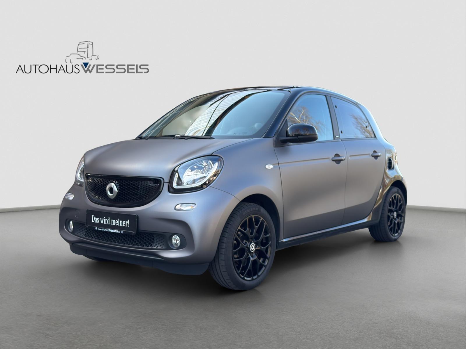 Smart ForFour 66kW prime Leder Pano Spur PTS Matt grau