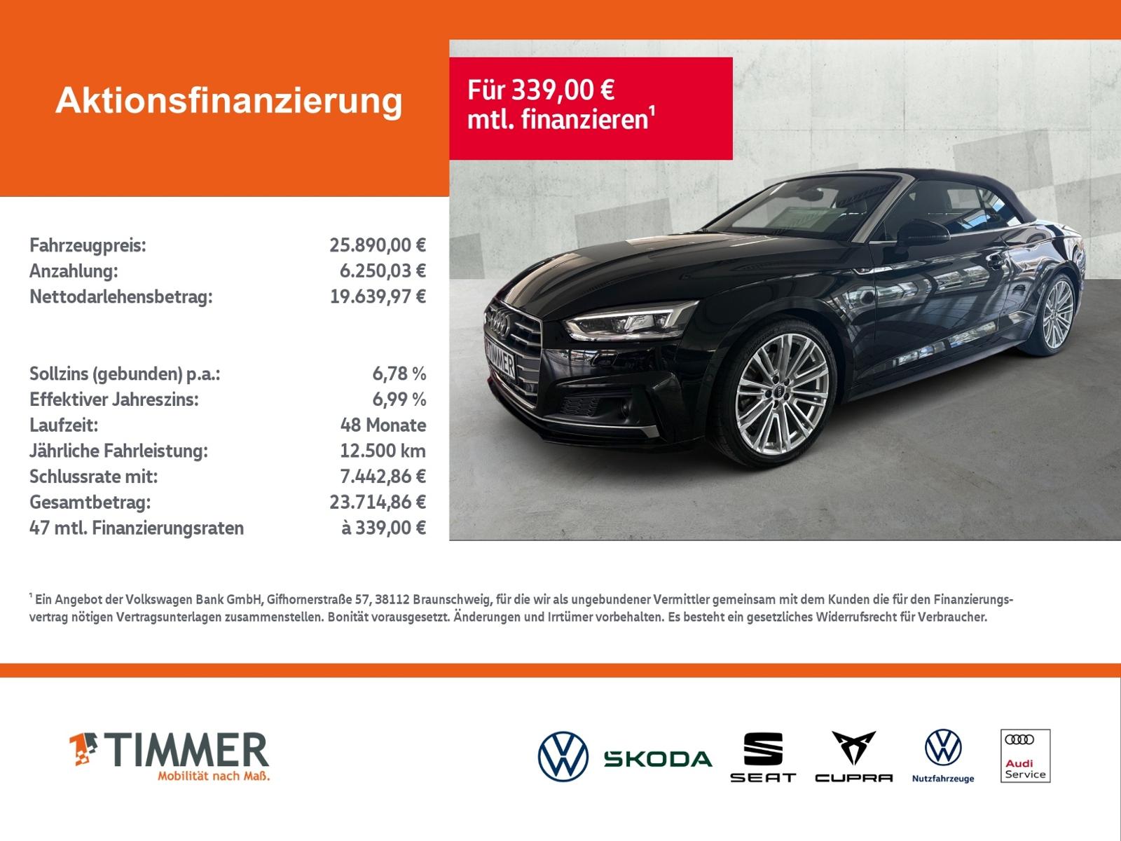 Audi A5 Cabriolet 40 TFSI sport S-LINE+TOPVIEW+NAVI+A