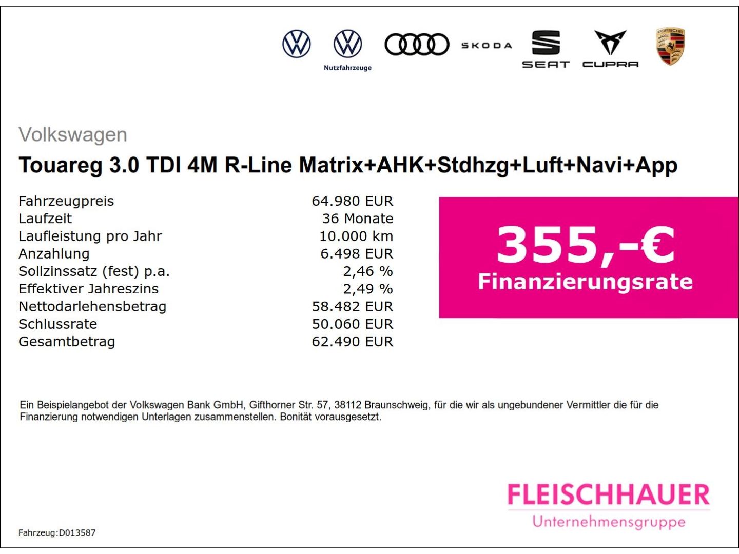 Volkswagen Touareg 3.0 TDI 4M R-Line Matrix AHK Stdhzg Luft foto 3