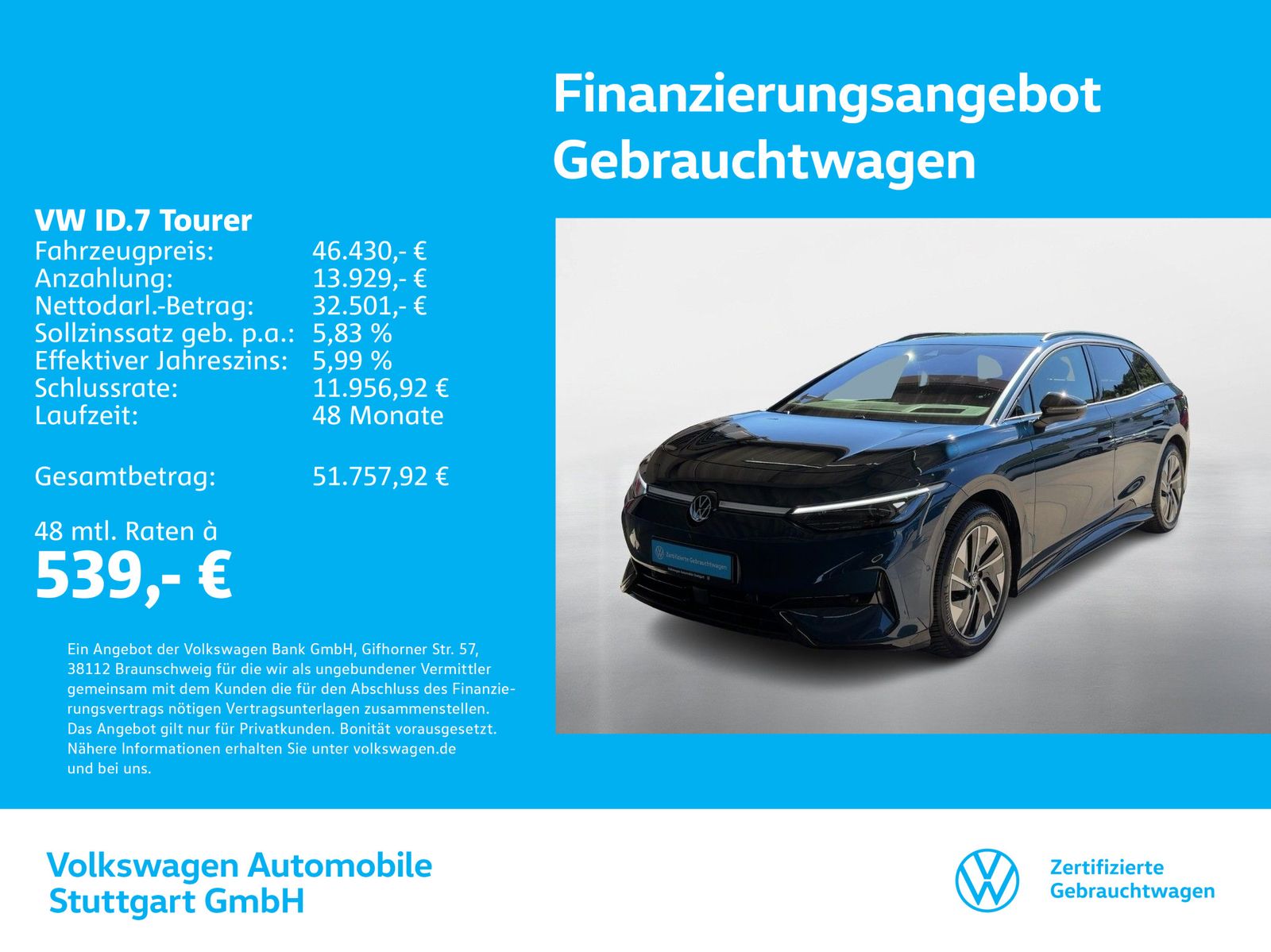 Volkswagen ID.7 Tourer Pro Navi Kamera AHK ACC LED SHZ foto 1