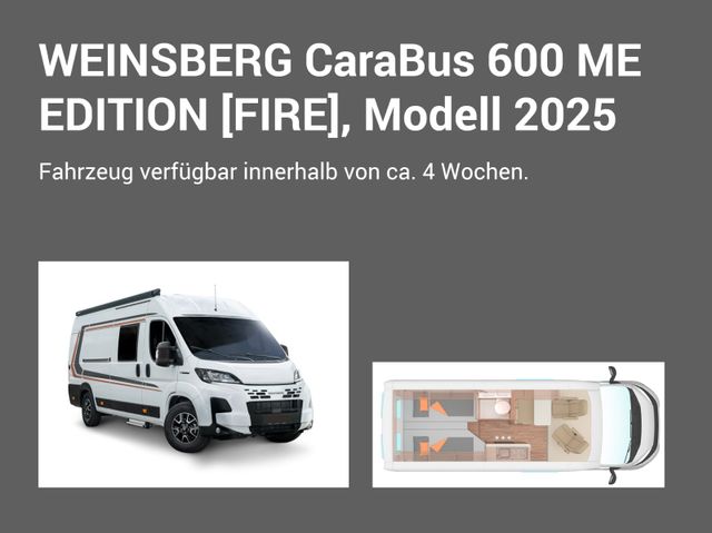 Weinsberg CaraBus 600 ME *25* ED. FIRE LiFePO4|Iso-Haube