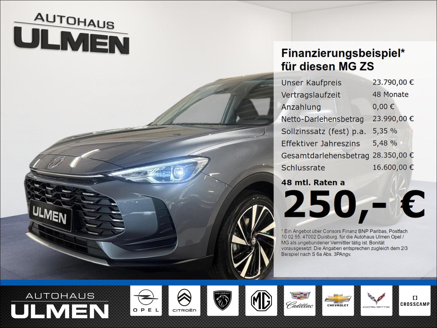 MG ZS Luxury Navi digitales Cockpit 360 Kamera LED 