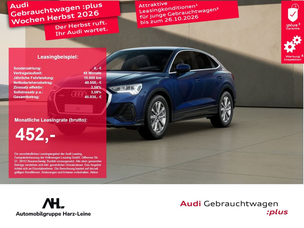 Q3 Sportback 40 TDI quattro Rückfahrkamera Vorb.