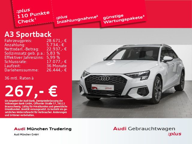 Audi A3 Sportback 40 TFSI e S tronic advanced S line