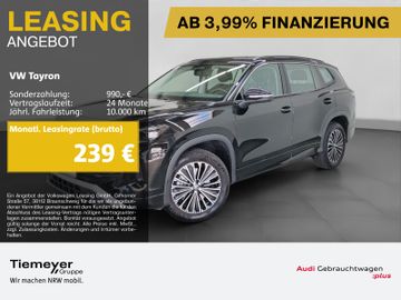 Volkswagen Leasingangebot: Volkswagen Tayron 1.5 TSI DSG LIFE 7-SITZE AHK NAVI KAMERA